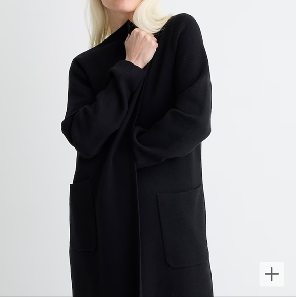 J. CREW Merino Wool Blend "Juliette" Collarless Sweater-Blazer Sz XL - Picture 2 of 4